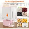imageLifewit Rice Container 254 Lbs Rice Dispenser with Measuring Cup Cereal Containers Storage Sealed Moisture Proof Rice Bucket Dry Food Grain Flour Soybean for Kitchen Pantry Household WhitePink