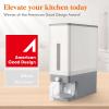 imageLifewit Rice Container 254 Lbs Rice Dispenser with Measuring Cup Cereal Containers Storage Sealed Moisture Proof Rice Bucket Dry Food Grain Flour Soybean for Kitchen Pantry Household WhiteLight Grey