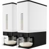 imageLifewit Rice Container 254 Lbs Rice Dispenser with Measuring Cup Cereal Containers Storage Sealed Moisture Proof Rice Bucket Dry Food Grain Flour Soybean for Kitchen Pantry Household WhiteBlack