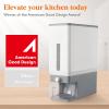 imageLifewit Rice Container 254 Lbs Rice Dispenser with Measuring Cup Cereal Containers Storage Sealed Moisture Proof Rice Bucket Dry Food Grain Flour Soybean for Kitchen Pantry Household WhiteLight Grey