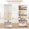 imageLifewit Rice Container 254 Lbs Rice Dispenser with Measuring Cup Cereal Containers Storage Sealed Moisture Proof Rice Bucket Dry Food Grain Flour Soybean for Kitchen Pantry Household WhiteClear