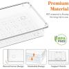 imageLifewit Silverware Drawer Organizer 575quot x 1165quot Clear Utensil Tray for Kitchen Drawer Stackable Plastic Flatware and Cutlery Storage Box Divider for Spoons Forks Knives Tools 2 Pack3