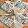 imageLifewit Silverware Organizer for Kitchen Drawers Expandable Utensil Tray with Removable Knife Block Adjustable Cutlery and Flatware Holder Plastic Spoon Forks Holder Storage Divider Large BlackWhite