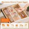 imageLifewit Sliding Makeup Drawer Organizer Trays with Inserts Extendable Hanging Desk Drawer Divider Fits 1320quot Deep Drawers 18quot High Plastic Organizer Tray for Vanity Office Kitchen WhiteTranslucent