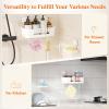imageLifewit Suction Cup Shower Caddy  Soap Dish Removable 108inch Basket and Bar Soap Holder for Inside Shower NODrilling Bathroom Kitchen Organizers and Storage Rack for Shampoo 1 Set2 Large Shower Caddy Set