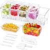imageLifewit Taco Bar Serving Set for Party with 5 Containers25 Cup ampamp Components Large Ice Chilled Condiment Caddy Organizer Garnish Serving Tray Platter for Mimosa Bar Accessories Fruit Salad Food1