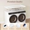 imageLifewit Washer Dryer Countertop Spice Type 54quot Length x 275quot Width Melamine Covers with Edge Rails for The Top Laundry Room Storage and Organization BlackWhite