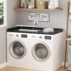 imageLifewit Washer Dryer Countertop Spice Type 54quot Length x 275quot Width Melamine Covers with Edge Rails for The Top Laundry Room Storage and Organization BlackBlack Marble