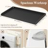 imageLifewit Washer Dryer Countertop Spice Type 54quot Length x 275quot Width Melamine Covers with Edge Rails for The Top Laundry Room Storage and Organization BlackBlack