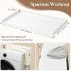 imageLifewit Washer Dryer Countertop Spice Type 54quot Length x 275quot Width Melamine Covers with Edge Rails for The Top Laundry Room Storage and Organization BlackWhite
