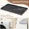 imageLifewit Washer Dryer Countertop Spice Type 54quot Length x 275quot Width Melamine Covers with Edge Rails for The Top Laundry Room Storage and Organization BlackBlack Marble