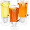 imageLifewit 1 Gallon Drink Dispensers for Parties 2 Pcs in 1 Package 4L Plastic Beverage Containers with Stand for JuiceTeaSodaWater Clear Ice Lemonade Dispensers with Lid ampamp Leakproof Spigot3