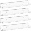 imageLifewit 15quot x 12quot Floating Shelves for Vinyl Record 6 Pack Clear Wall Shelves for Nail PolishBookPictureMakeup Acrylic Display Shelf Organizer for Bedroom Living Room Bathroom Room DecorClear
