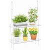imageLifewit 3Tier Window Plant Shelves 15 inch Acrylic Adjustable Hanging Floating Shelf Window Sill Extender for Indoor Succulent Plants Micro Greens Seed Starter Pots Herb Planters1