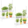 imageLifewit 3Tier Window Plant Shelves 15 inch Acrylic Adjustable Hanging Floating Shelf Window Sill Extender for Indoor Succulent Plants Micro Greens Seed Starter Pots Herb Planters2