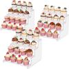 imageLifewit 4 Tier Clear Display Stand Risers 12 Inch Display Shelf for Cupcake Perfumes Desserts Figurines Toolfree Assembly Organizer and Decor for Bedroom Bathroom Party 1 Pack12inch  3Pack