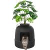 imageLifewit Litter Box Cat with Faux Plant ampamp Scoop Hidden Enclosure Litter Tray with Odor Control ampamp Carbon Filter in Living Room Bedroom Corner BlackBlack