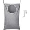 imageLifewit Over Door Laundry Hamper Large Collapsible Hanging Laundry Hamper Hanging Laundry Basket Bag for Bathroom Bedroom Dirty Clothes Storage Organizer Light GrayLight Gray