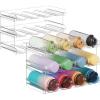imageLifewit Water Bottle Organizer Plastic Hold 8 Bottles Stackable Holder for Cabinet Fridge Kitchen Pantry Organization and Storage Wine Racks Tumbler Travel Mug Cup Holder24bottle