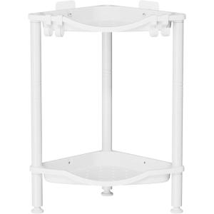 imageLifewit 4 Tier Floor Standing Shower Caddy Corner Plastic Bathroom Organizer Shelf Rack for Storage Shampoo Body Wash Care Skincare BlackWhite