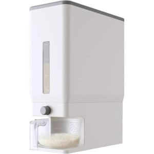 imageLifewit Rice Container 254 Lbs Rice Dispenser with Measuring Cup Cereal Containers Storage Sealed Moisture Proof Rice Bucket Dry Food Grain Flour Soybean for Kitchen Pantry Household WhiteWhite