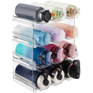 imageLifewit Stackable Water Bottle Organizer for Cabinet Plastic Bottle Holder Fits Bottles ampamp Tumblers up to 38quot Diameter Pantry Countertop ampamp Fridge Holds 6 Bottles12bottle
