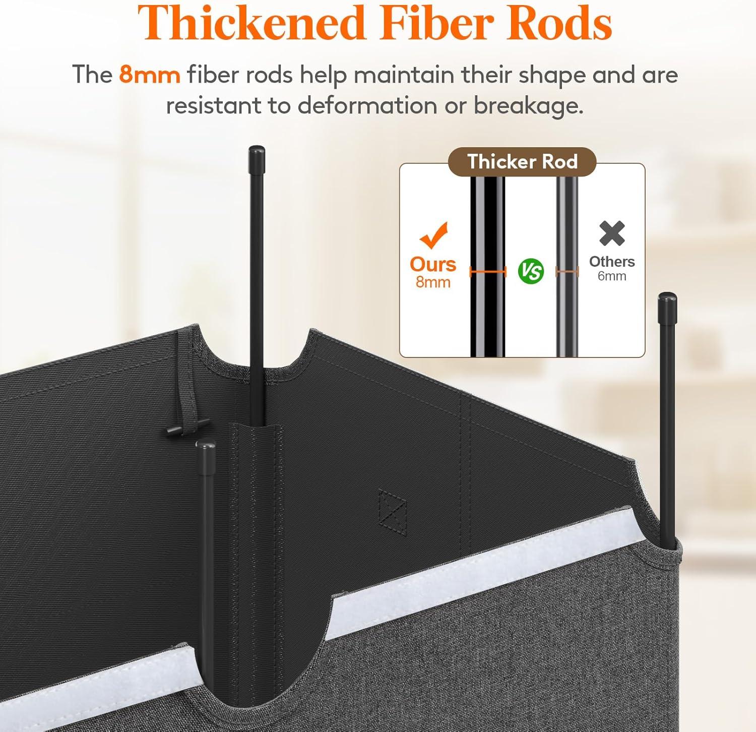 imageLifewit 105L Laundry Basket with Lid Large Laundry Hamper with Plastic Handles and Removable Bag Foldable Tall Dirty Clothes Hampers for Laundry for Laundry Room Bedroom Bathroom Dorm BeigeDark Gray