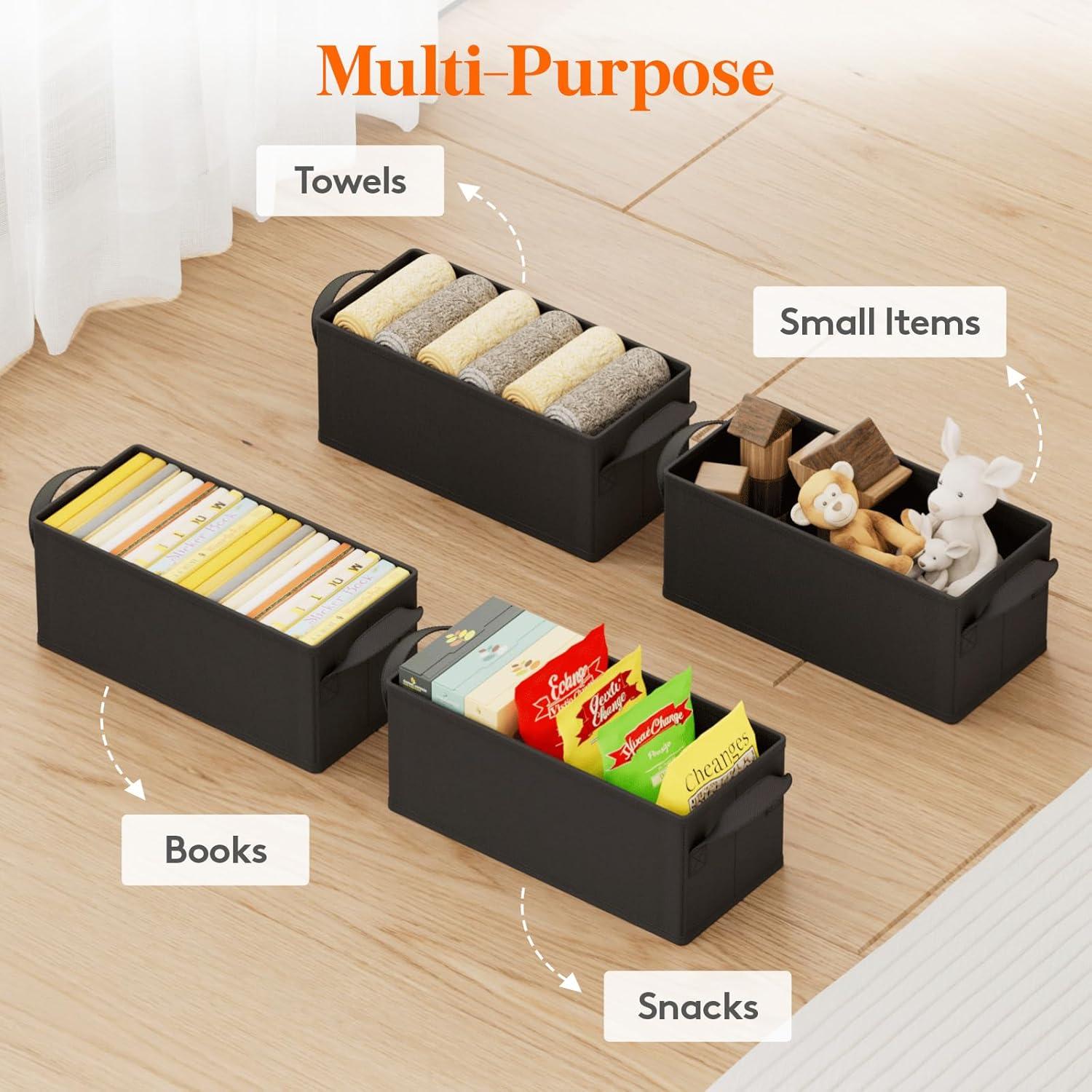 imageLifewit CD Storage Box 4 Packs Stackable CD Holder Organizer Case Foldable CDs Container with Lid Handles Media Organizer Bin for Albums 132quot L x 59quot W x 53quot H Holds up to 120 PCS CDs 30 Each4