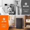 imageLifewit 105L Laundry Basket with Lid Large Laundry Hamper with Plastic Handles and Removable Bag Foldable Tall Dirty Clothes Hampers for Laundry for Laundry Room Bedroom Bathroom Dorm BeigeDark Gray