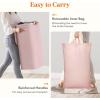 imageLifewit 105L Laundry Basket with Lid Large Laundry Hamper with Plastic Handles and Removable Bag Foldable Tall Dirty Clothes Hampers for Laundry for Laundry Room Bedroom Bathroom Dorm BeigePink