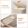 imageLifewit 105L Laundry Basket with Lid Large Laundry Hamper with Plastic Handles and Removable Bag Foldable Tall Dirty Clothes Hampers for Laundry for Laundry Room Bedroom Bathroom Dorm BeigeBeige
