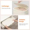 imageLifewit 105L Laundry Basket with Lid Large Laundry Hamper with Plastic Handles and Removable Bag Foldable Tall Dirty Clothes Hampers for Laundry for Laundry Room Bedroom Bathroom Dorm BeigeWhite