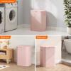 imageLifewit 105L Laundry Basket with Lid Large Laundry Hamper with Plastic Handles and Removable Bag Foldable Tall Dirty Clothes Hampers for Laundry for Laundry Room Bedroom Bathroom Dorm BeigePink