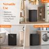 imageLifewit 105L Laundry Basket with Lid Large Laundry Hamper with Plastic Handles and Removable Bag Foldable Tall Dirty Clothes Hampers for Laundry for Laundry Room Bedroom Bathroom Dorm BeigeDark Gray