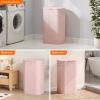 imageLifewit 105L Laundry Basket with Lid Large Laundry Hamper with Plastic Handles and Removable Bag Foldable Tall Dirty Clothes Hampers for Laundry for Laundry Room Bedroom Bathroom Dorm BeigePink