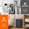 imageLifewit 105L Laundry Basket with Lid Large Laundry Hamper with Plastic Handles and Removable Bag Foldable Tall Dirty Clothes Hampers for Laundry for Laundry Room Bedroom Bathroom Dorm BeigeDark Gray