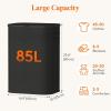 imageLifewit 105L Laundry Basket with Lid Large Laundry Hamper with Plastic Handles and Removable Bag Foldable Tall Dirty Clothes Hampers for Laundry for Laundry Room Bedroom Bathroom Dorm BeigeBlack