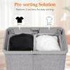 imageLifewit 105L Laundry Basket with Lid Large Laundry Hamper with Plastic Handles and Removable Bag Foldable Tall Dirty Clothes Hampers for Laundry for Laundry Room Bedroom Bathroom Dorm BeigeLight Gray