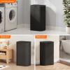 imageLifewit 105L Laundry Basket with Lid Large Laundry Hamper with Plastic Handles and Removable Bag Foldable Tall Dirty Clothes Hampers for Laundry for Laundry Room Bedroom Bathroom Dorm BeigeBlack