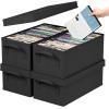 imageLifewit CD Storage Box 4 Packs Stackable CD Holder Organizer Case Foldable CDs Container with Lid Handles Media Organizer Bin for Albums 132quot L x 59quot W x 53quot H Holds up to 120 PCS CDs 30 Each4