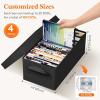 imageLifewit CD Storage Box 4 Packs Stackable CD Holder Organizer Case Foldable CDs Container with Lid Handles Media Organizer Bin for Albums 132quot L x 59quot W x 53quot H Holds up to 120 PCS CDs 30 Each4