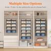 imageLifewit DualRow 6 Tier Shelf Hanging Closet Organizer and Storage Clothes Storage Shelves with 3 Sturdy Hooks for Clothing Organization Foldable Dorm Room Essentials 12 Sections GreyLight Gray