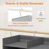imageLifewit DualRow 6 Tier Shelf Hanging Closet Organizer and Storage Clothes Storage Shelves with 3 Sturdy Hooks for Clothing Organization Foldable Dorm Room Essentials 12 Sections GreyGrey