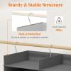 imageLifewit DualRow 6 Tier Shelf Hanging Closet Organizer and Storage Clothes Storage Shelves with 3 Sturdy Hooks for Clothing Organization Foldable Dorm Room Essentials 12 Sections GreyGrey