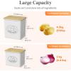 imageLifewit Potato Onion and Garlic Storage Bin Stackable Vegetable Storage Tins with Aerating Holes and Lid Plastic Canister Keeper for Pantry Kitchen Countertop Set of 3 10L WhiteWhite