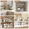 imageLifewit Cabinet Shelf Organizer Expandable From 118 to 157 inches Countertop Kitchen Shelves Plastic Shelf Riser for Pantry Kitchen Storage and Spice Rack Set of 2 White3