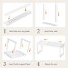imageLifewit Cabinet Shelf Organizer Expandable From 118 to 157 inches Countertop Kitchen Shelves Plastic Shelf Riser for Pantry Kitchen Storage and Spice Rack Set of 2 White3