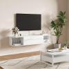 imageLifewit Floating TV Stand for up to 50quot TV Wall Mounted Entertainment Center with Power Outlets and USB Ports Large Storage Space with Sliding Tabletop Open Shelves WhiteWhite