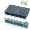 imageLifewit Monthly Pill Organizer 28 Day Pill Box 4 Weeks One Month Pill Cases Large Compartments Medicine Organizer for Vitamins Fish Oils Supplements PinkBlue