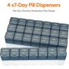 imageLifewit Monthly Pill Organizer 28 Day Pill Box 4 Weeks One Month Pill Cases Large Compartments Medicine Organizer for Vitamins Fish Oils Supplements PinkBlue